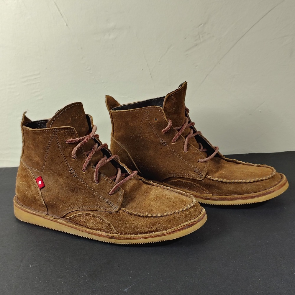 Oliberte Ankle Boots Womens 38 Brown Suede Leather Lace Up Chukka Mogado